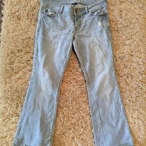 American eagle light wash stretch artist flare jeans